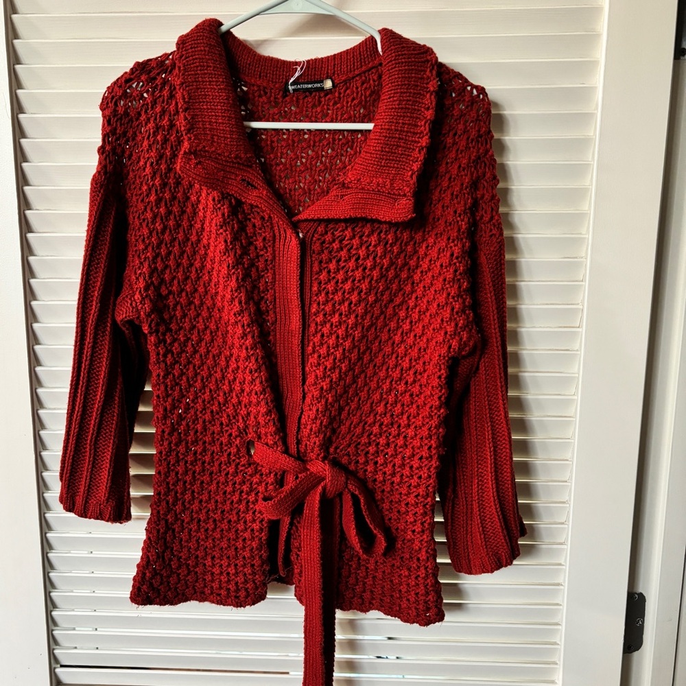 Sweaterworks cardigan with matching belt